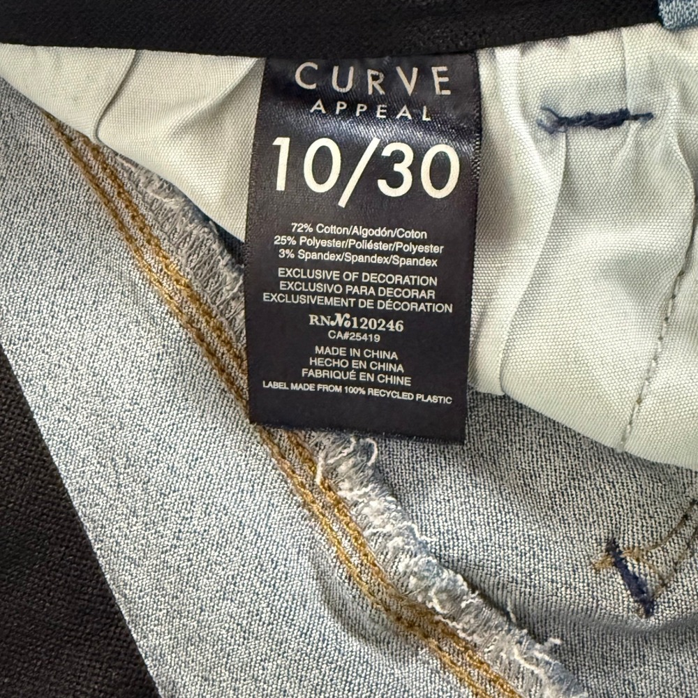 Curve Appeal Skinny Jeans Women 10/30 Blue Stretch High Rise Casual Denim - Picture 3 of 10